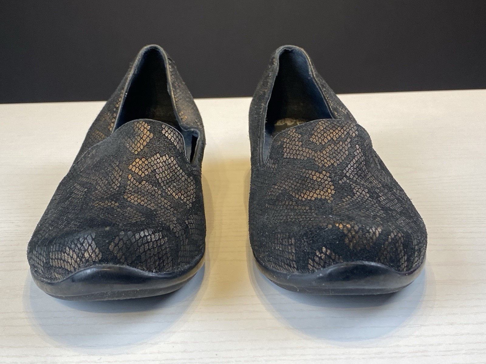 Dansko Women’s Olivia Loafer Size 37 (EU)/6.5-7 (US) Shoe Black Leather Snake