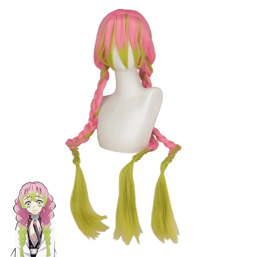 Clothes Halloween Anime Kanroji Mitsuri Cosplay Costume Kimono Haori Dress Wig