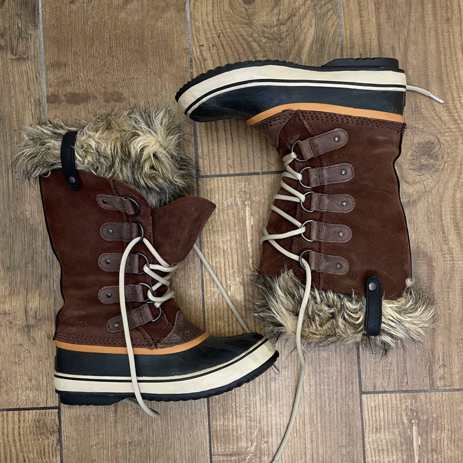 Sorel Joan of Arctic Boots Womens 7.5 Brown Waterproof Winter Snow NL1540-256