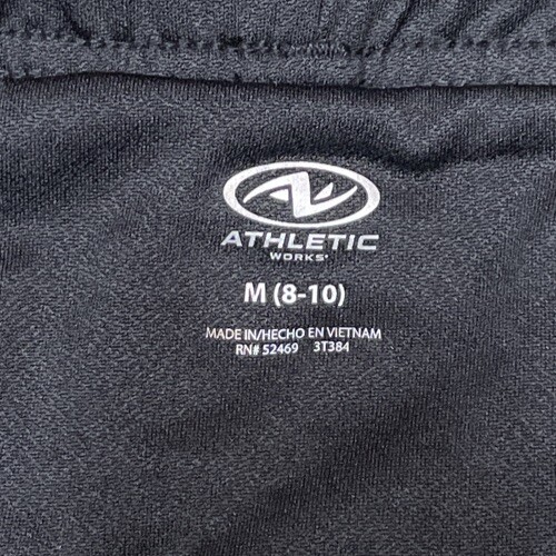 Womens Exercise Shorts Athletic Works Black Running Gym Size Medium 8-10