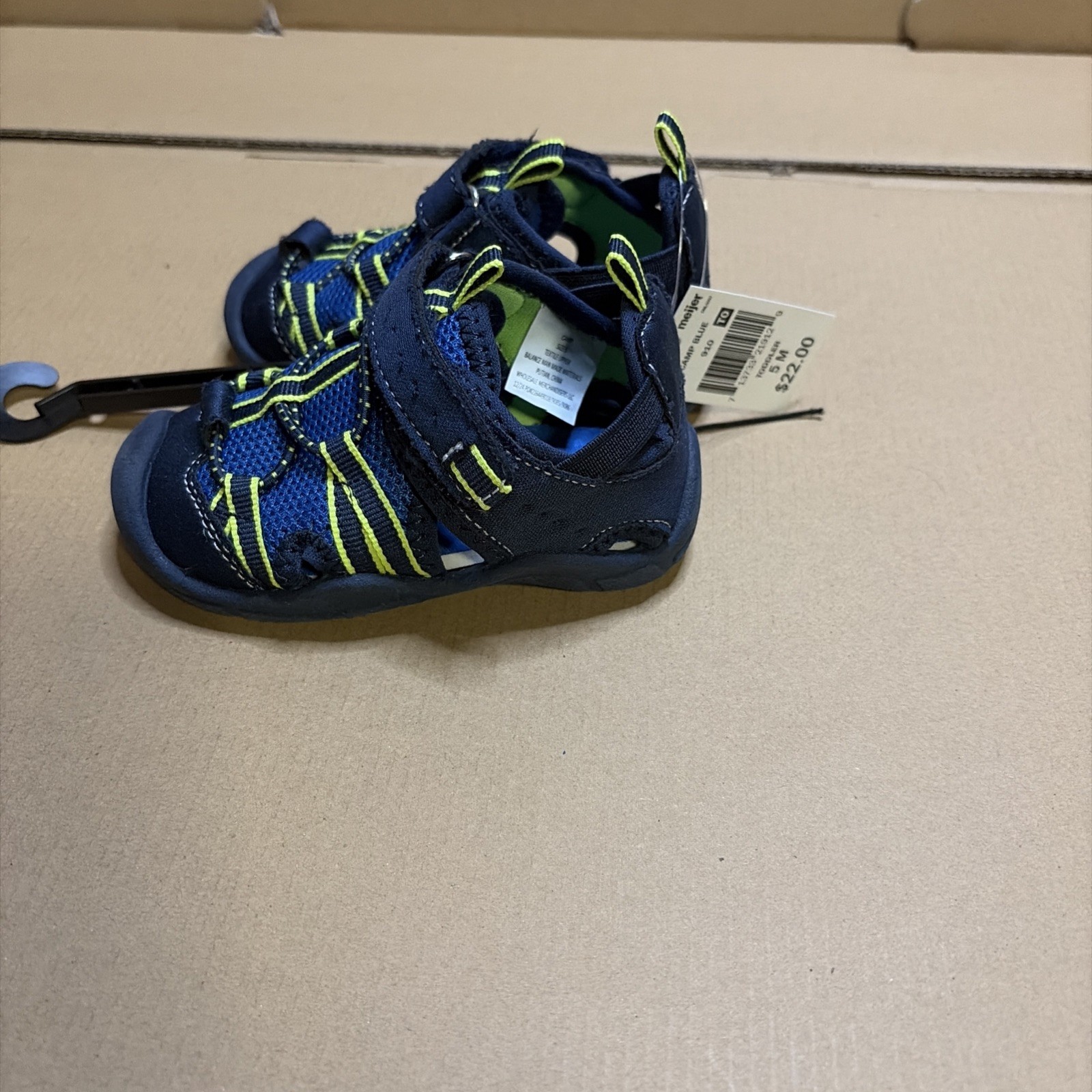 falls creek toddler sling back slip on water shoes camp blue