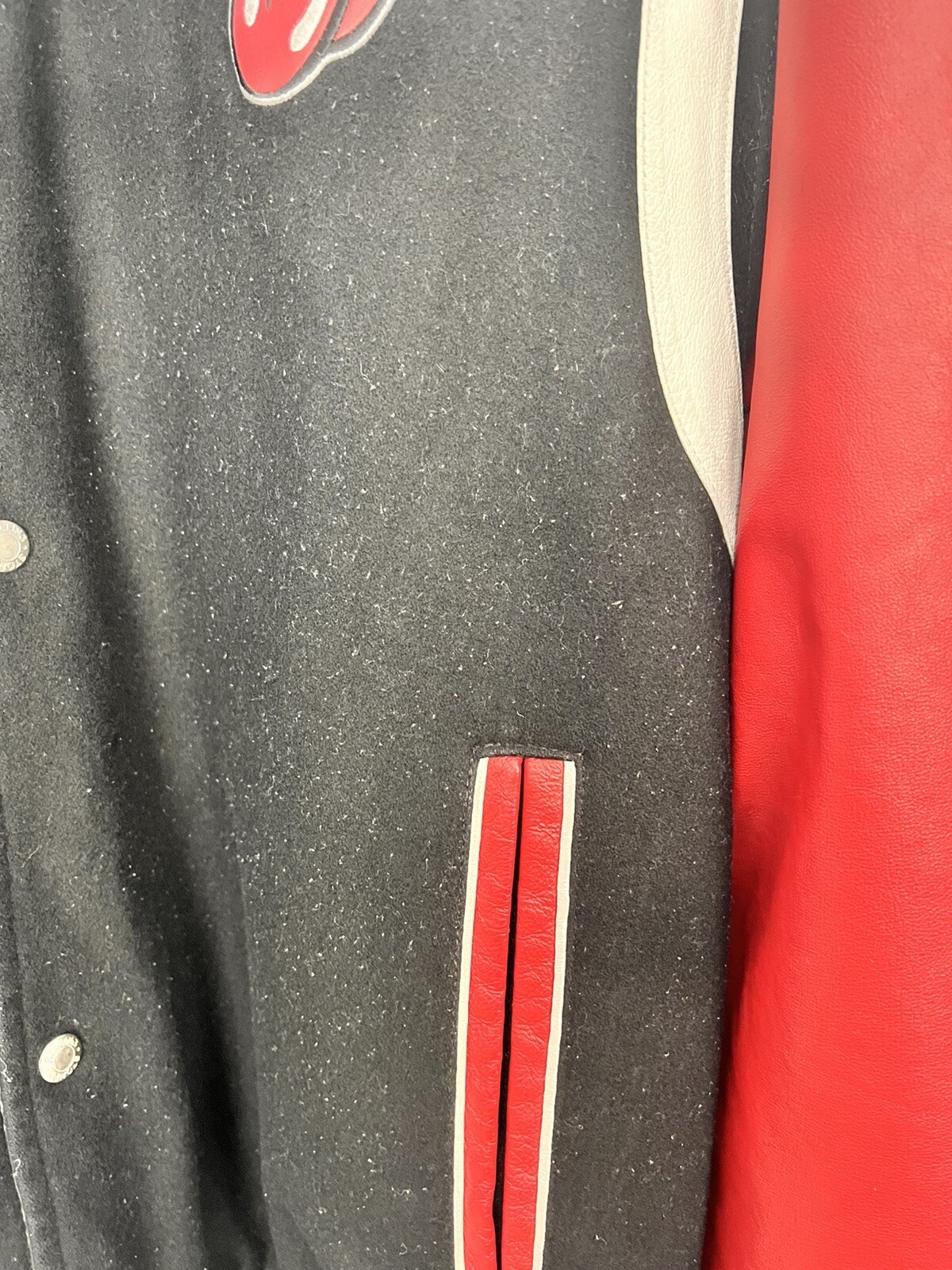 Vintage 2005 Rolling Stones Varsity Jacket Men’s XXL Leather Wool Reversible