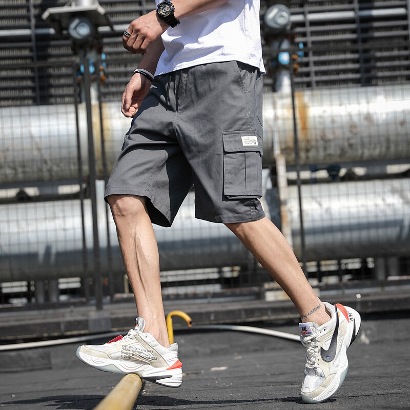 Men Casual Fashion Chino Cargo Shorts Pants Multi Pockets Summer Beach Trousers