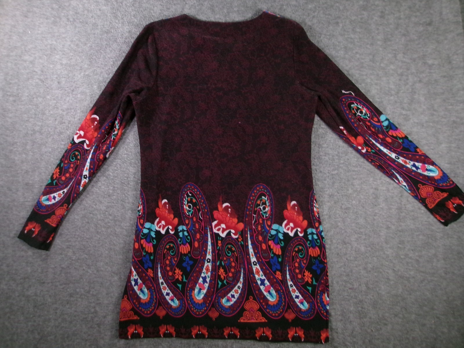 White Mark Top Womens Large Flowy BoHo Cottage Core Cozy Knit Colorfull