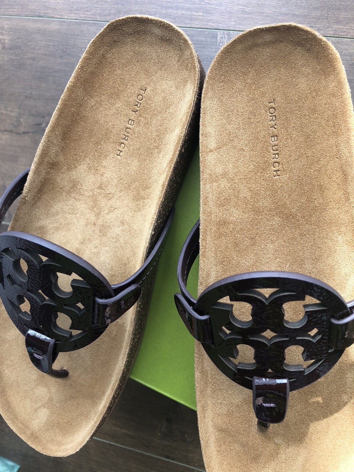 New Tory Burch Miller Cloud Plum Various Sizes Leather Sandals