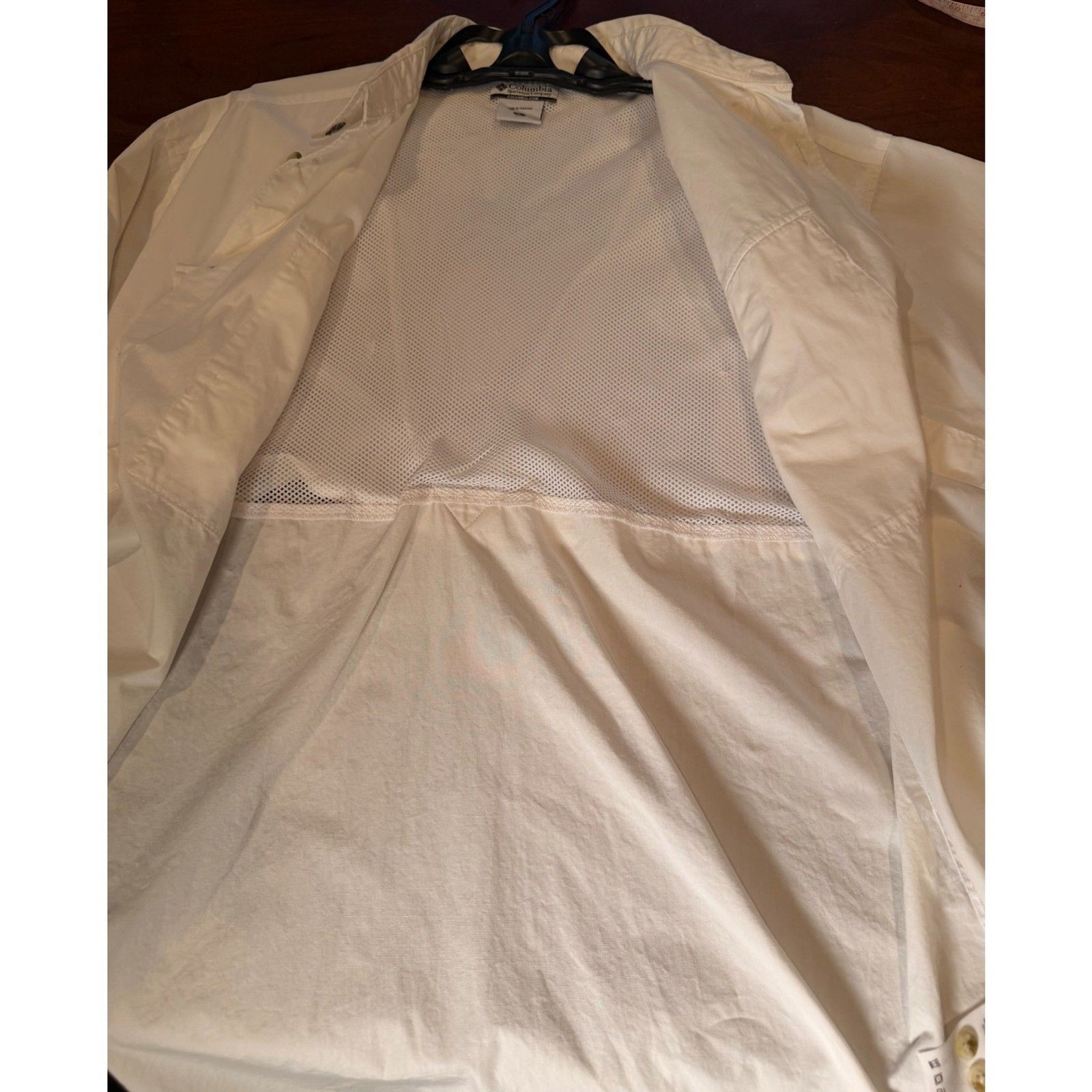 Columbia PFG Men’s White Short Sleeve Fishing Shirt | Omni-Shade | Large