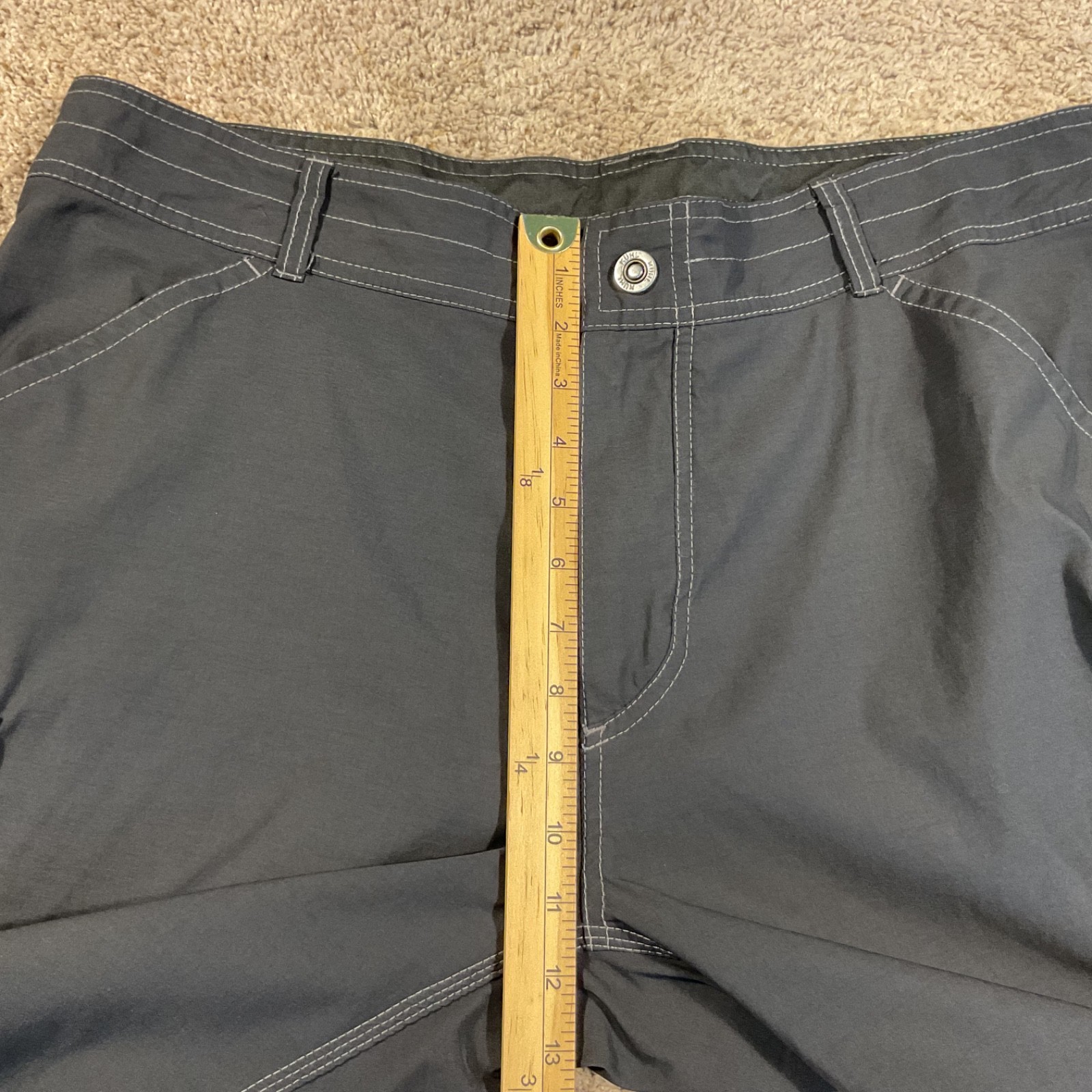 KUHL Renegade Convertible Stealth Cargo Pants Mens 38×30 Black
