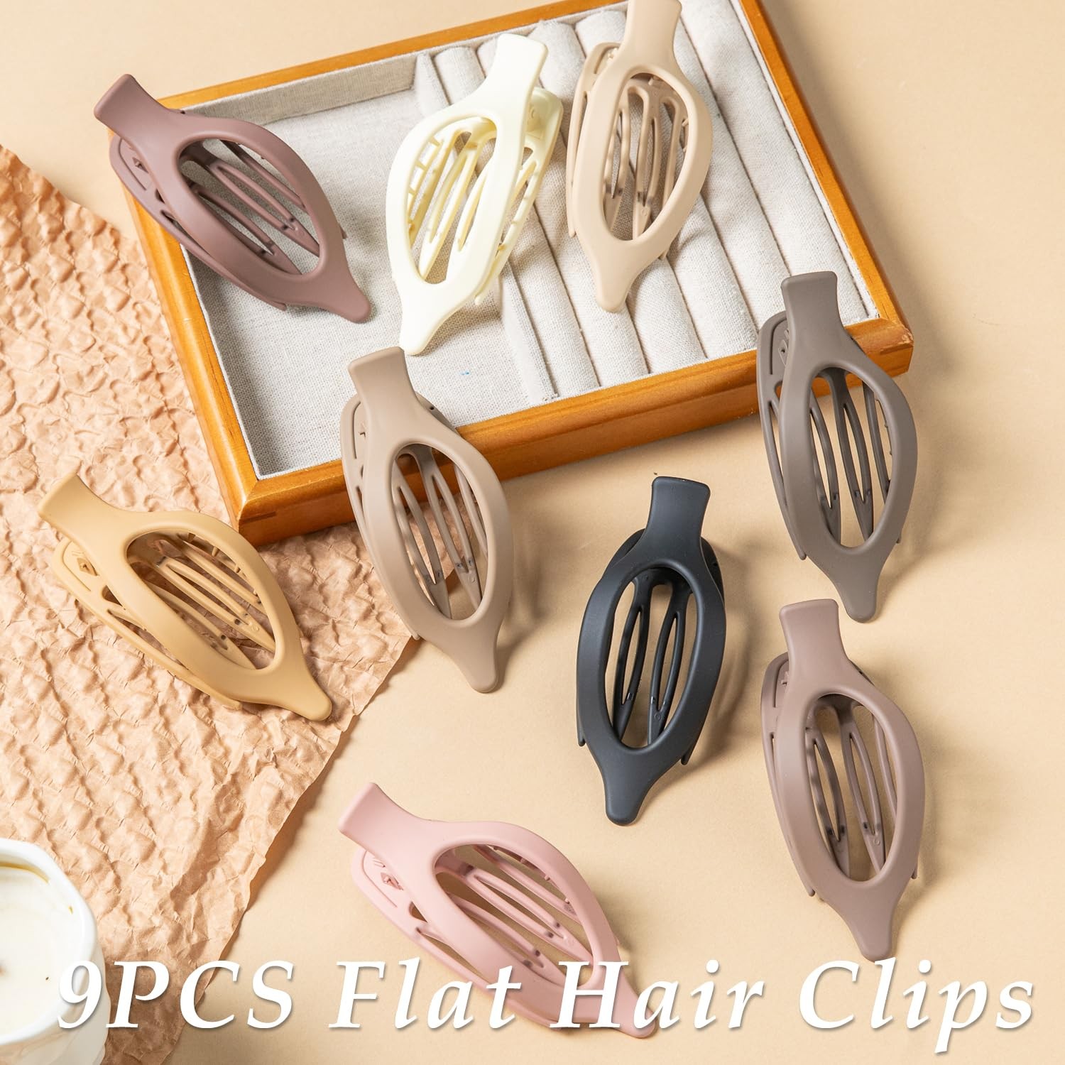 Flat Hair Clips, 9 PCS 4.7 Inch Large Side Slide Volume Duckbill Clips for Women