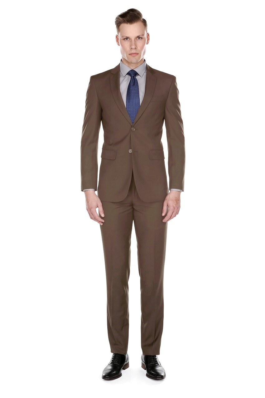 Braveman Men’s Formal Two Piece 2-Piece Slim Fit Cut Suit Set