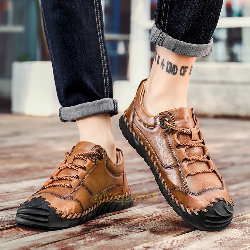 Handmade Working Comfortable Men Genuine Leather Dress Shoes Casual Shoes