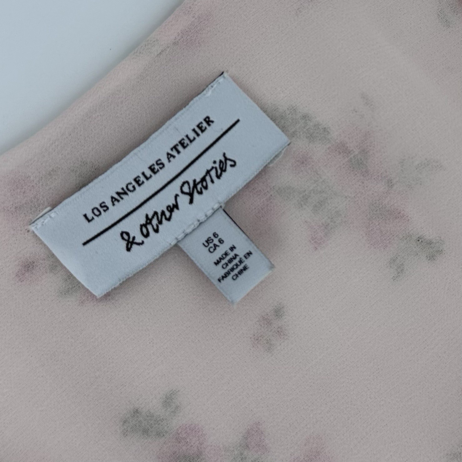 & Other Stories Linen Puff Sleeve Floral Wrap Mini Dress Women’s Size 6 Ruffles