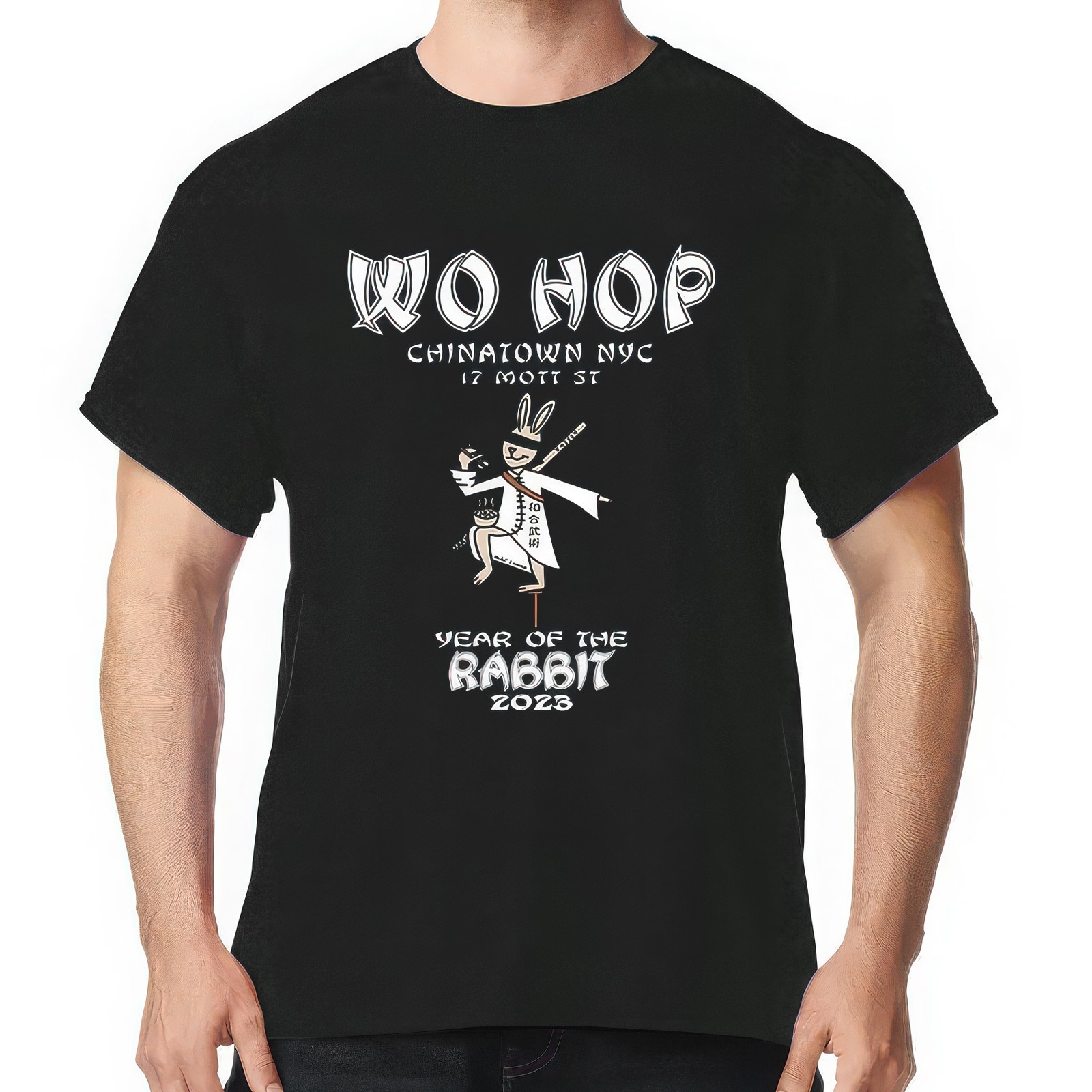 Wo Hop Chinatown NYC Year of The Rabbit 2023 T-Shirt Unisex Cotton Tee S to 5XL