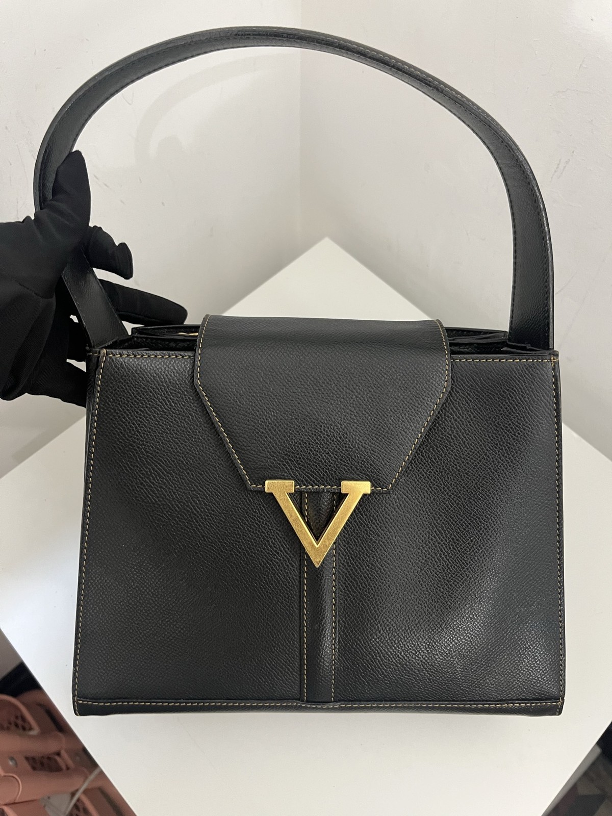 Valentino Garavani VRing Small Leather Satchel Italy