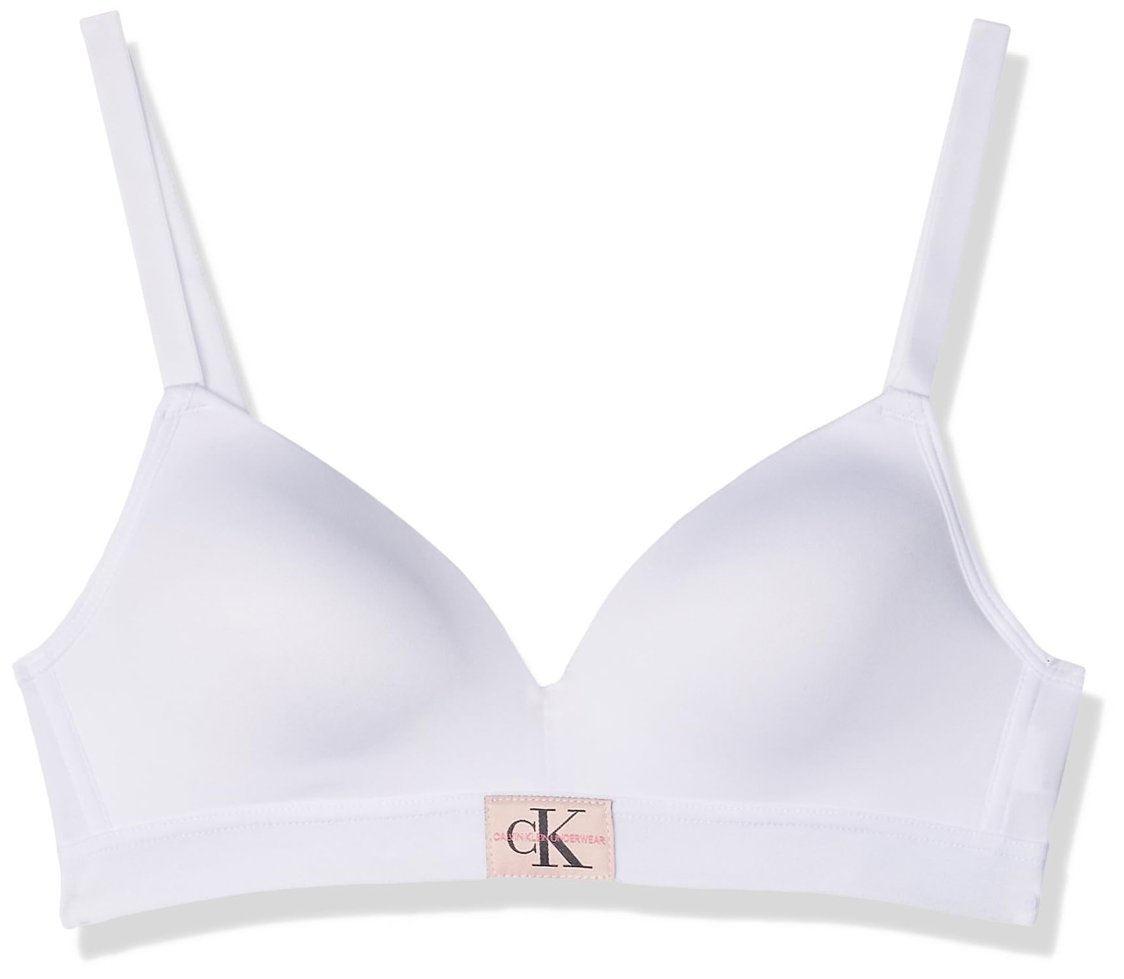 Calvin Klein Kids Girls’ Softie Molded Bra with Adjustable Straps, White, 36A