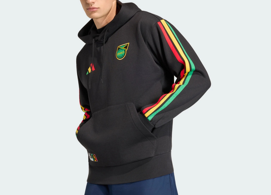 *New* Size 2XL – ADIDAS x BOB MARLEY x JAMAICA Mens Fleece Hoodie Rasta Reggae