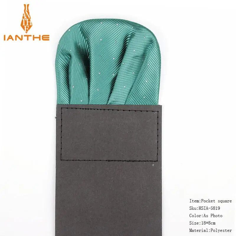 Men’s Satin Silk Pre Folded Pocket Square Hankie Hankerchief Polka Dot Party ,