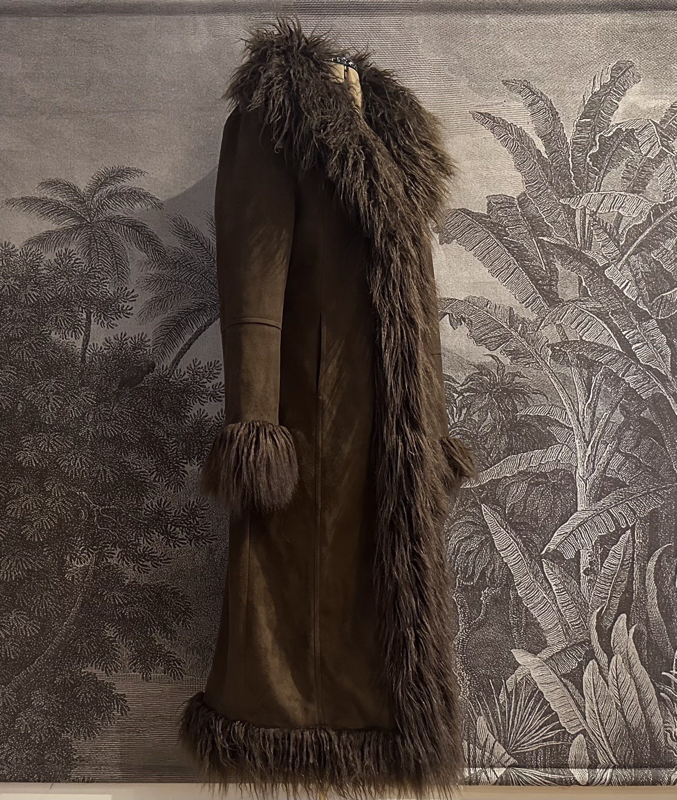 Amazing Brown Afghan Coat Long Penny Lane Urban Outfitters Fur Hippy Y2K Large