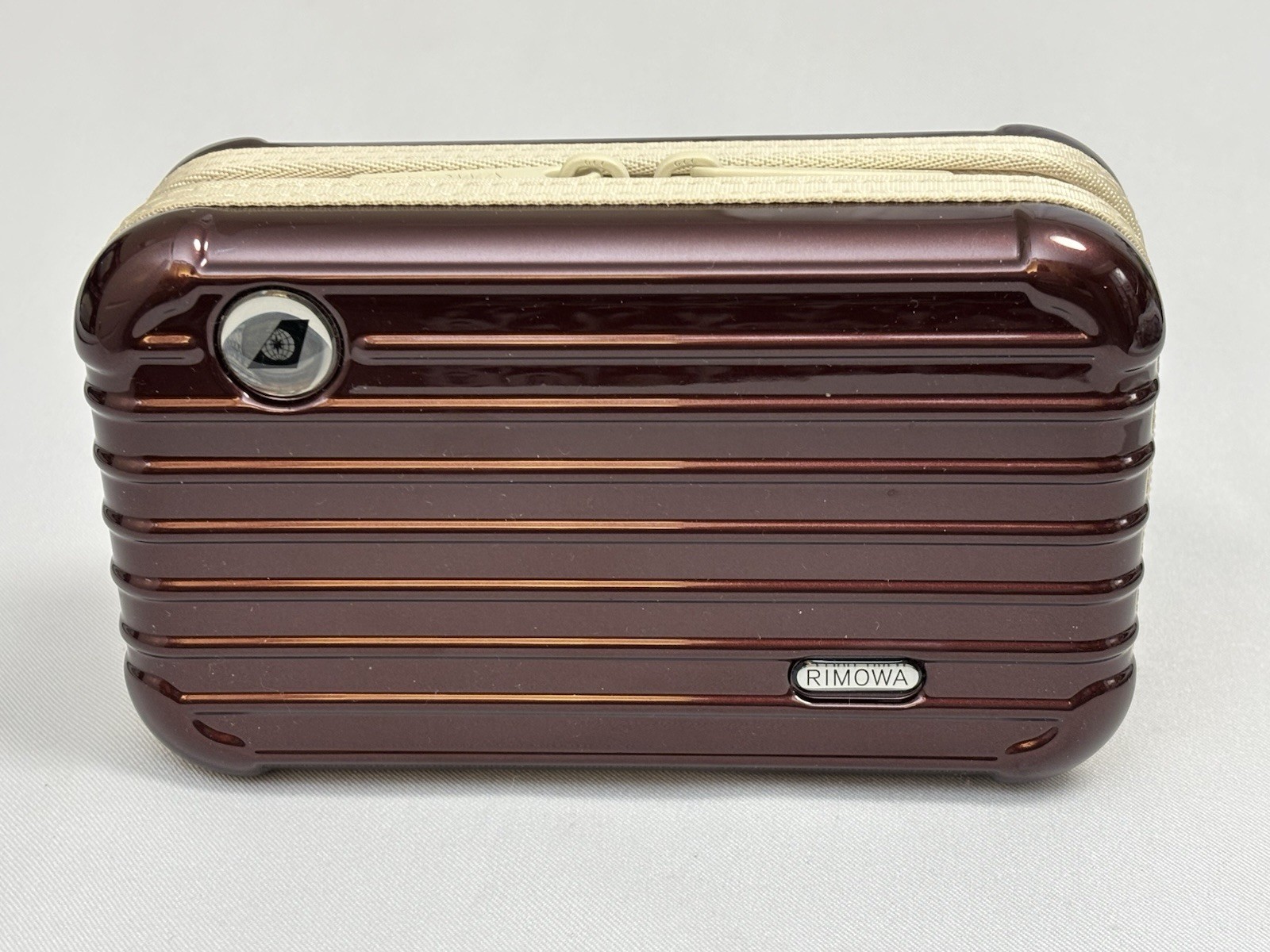 RIMOWA Ruby Red/Burgundy/Maroon EVA AIR Amenity Kit Case Hard Shell – Empty