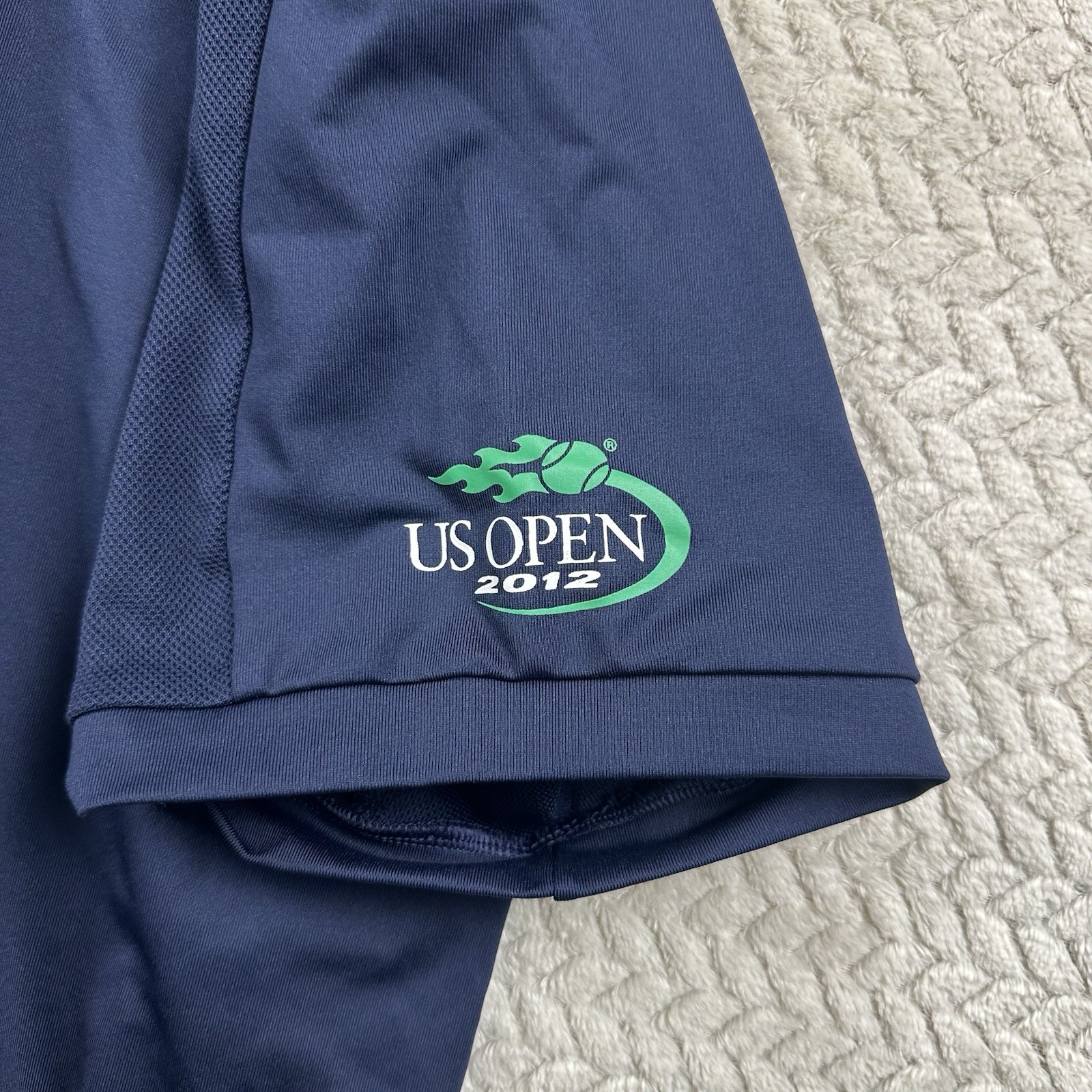 Polo Ralph Lauren US OPEN 2012 Big Pony Snap Collar Navy Polo Shirt Size XL