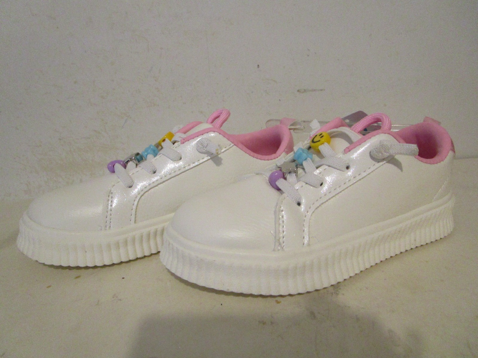 Carters Tilsley Toddler Slip On Elastic Lace School Play Sneakers White Size 10