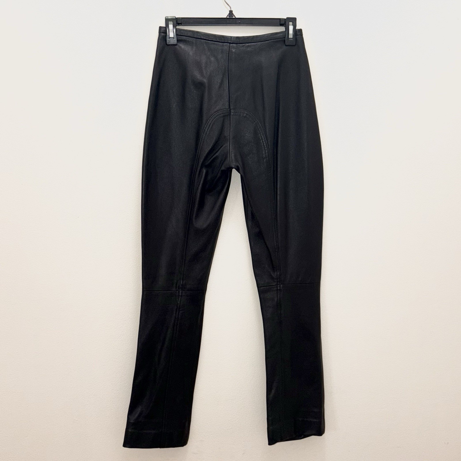 Vintage Arrow USA Black Western Cowboy Carter 100% Leather Pants Size 4 Small