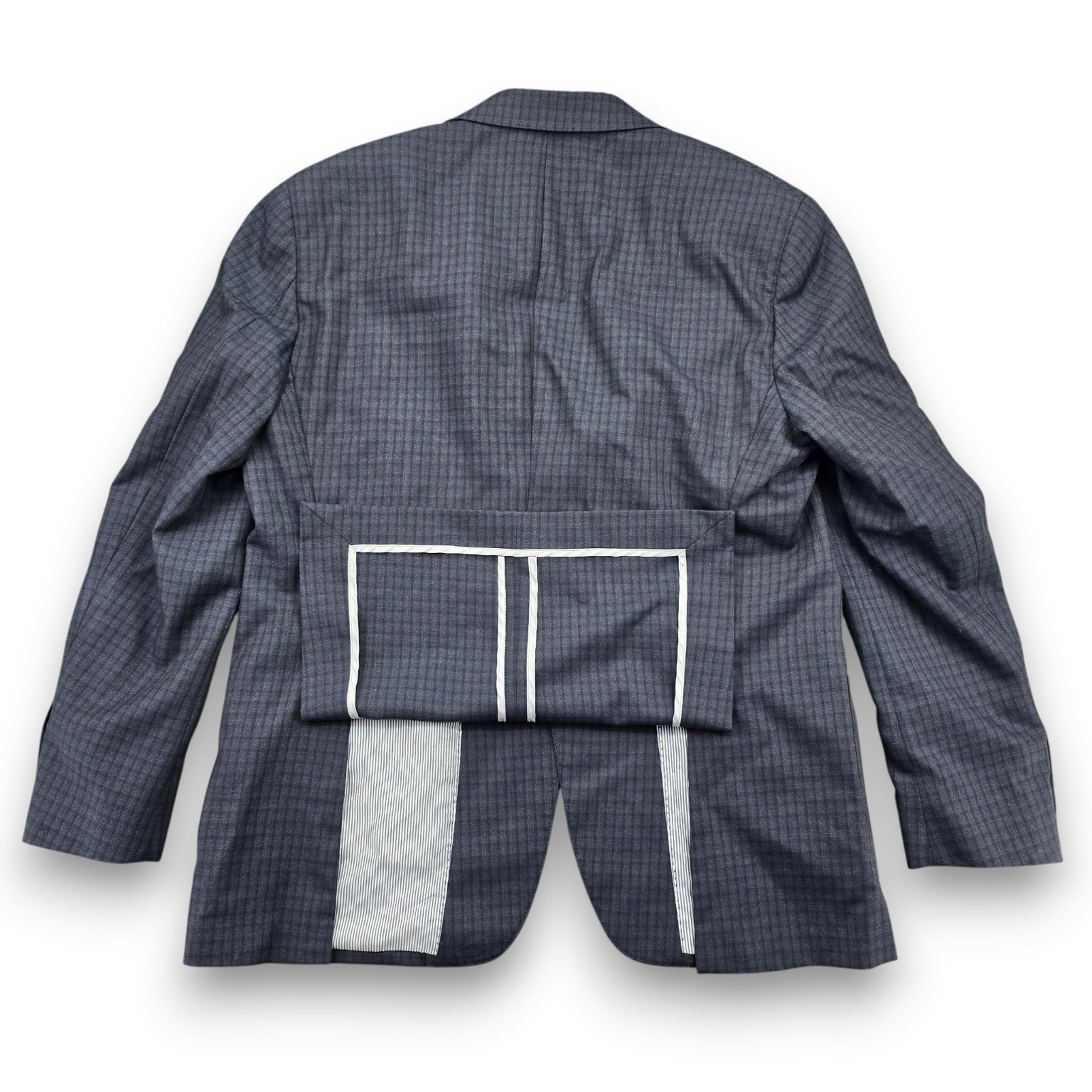 Todd Snyder Mayfair Fit Sport Jacket 42R Charcoal Blue Plaid Wool Partial Lined