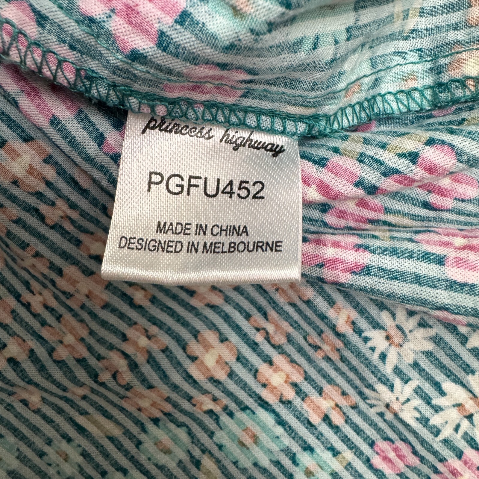 Princess Highway Teal Wendy Floral Mini Dress Womens 8 Blue Puff Sleeve Boho NWT