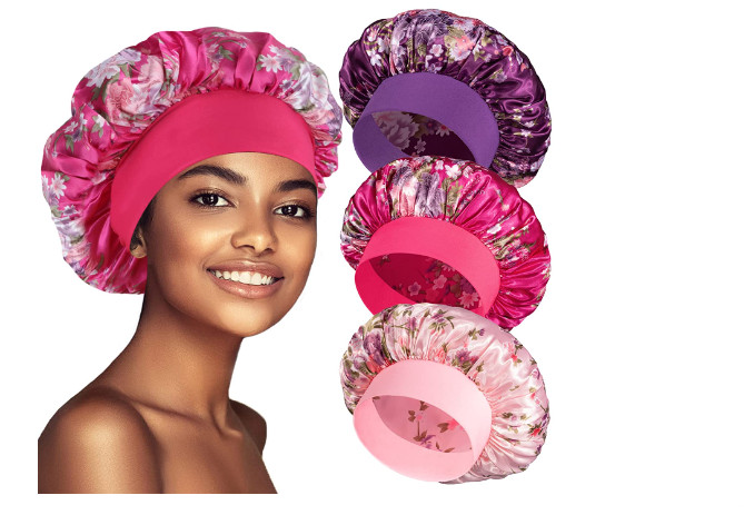Satin Bonnet Hair Bonnet for Sleeping Large Silk Bonnets (3-4-6) Packs