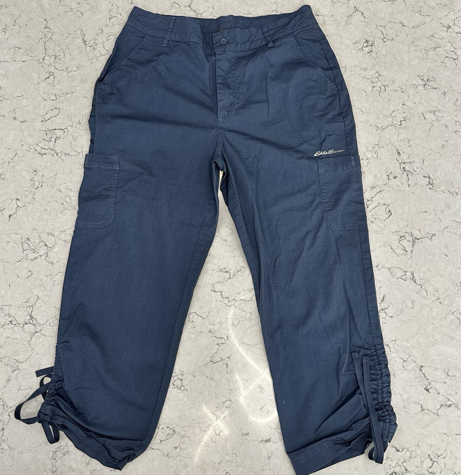 Eddie Bauer Travex Women’s Rainier Hiking Capris Pants Blue Sz Medium