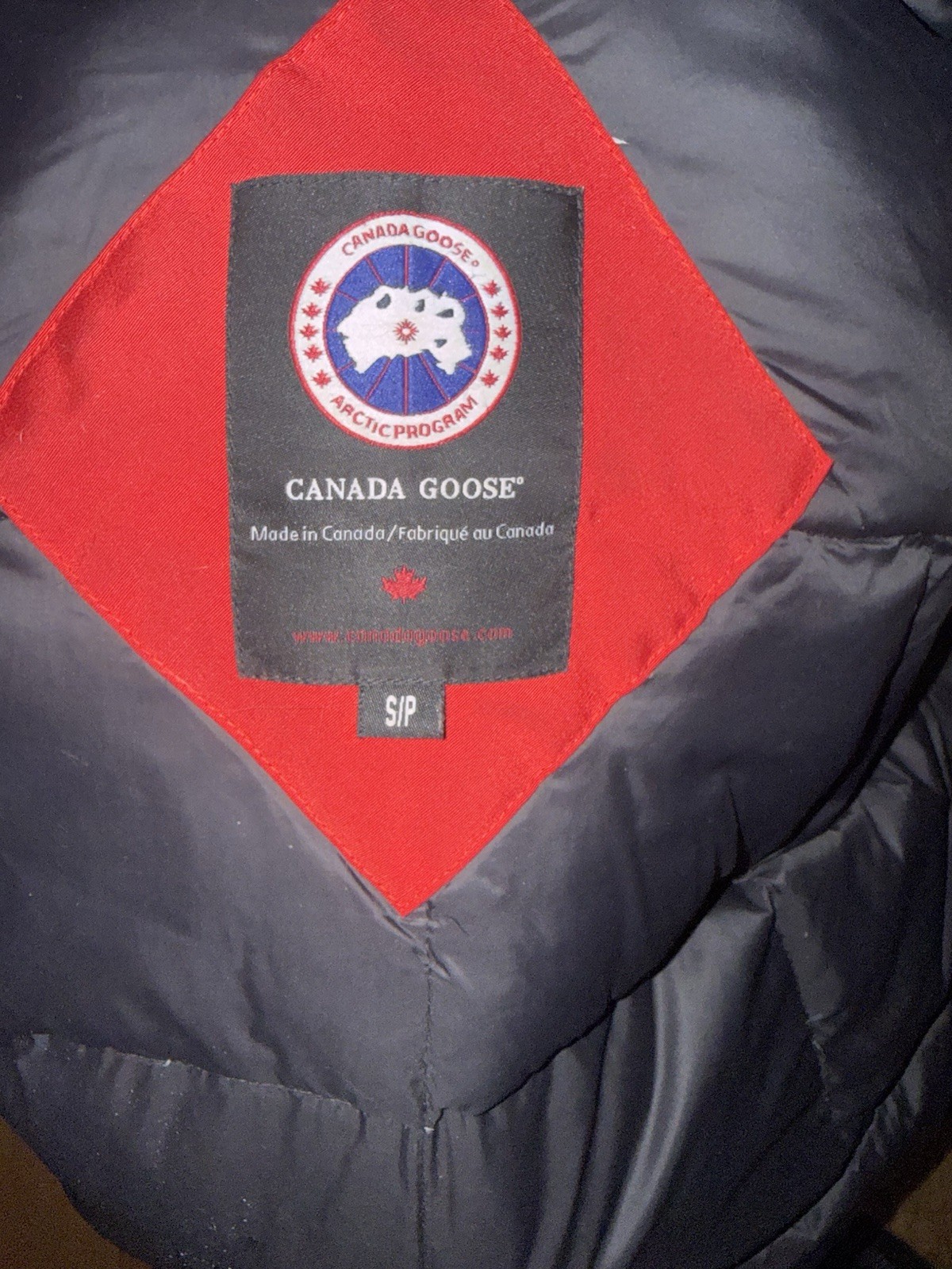 Canada Goose Expedition Red Down Parka Coat Hooded Fur Trim S/P