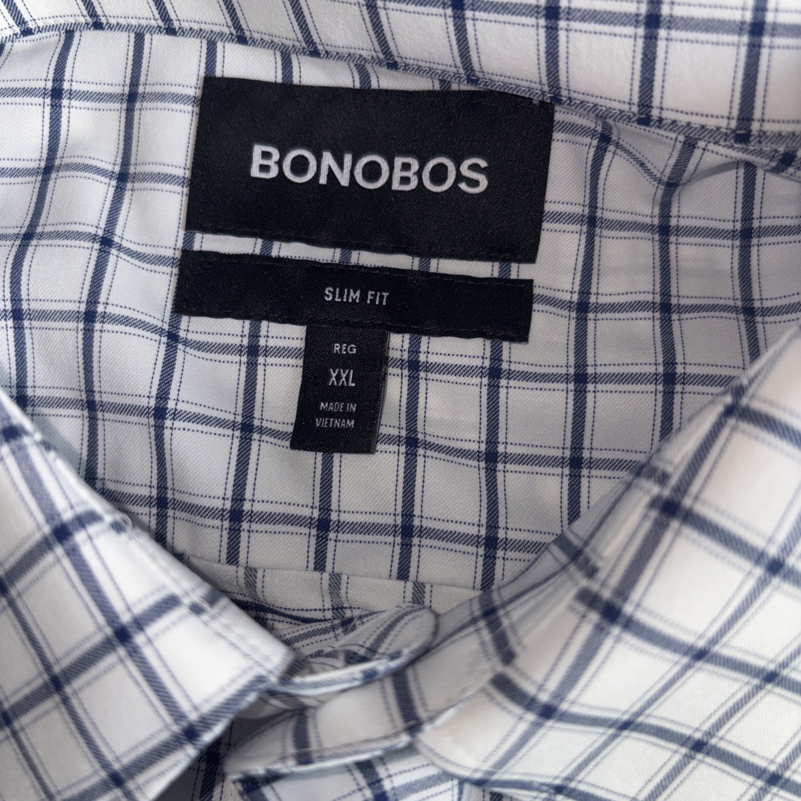 Bonobos Men’s Slim Fit Button-Down Tech Dress Shirt, Blue, Size XXL NWT NEW