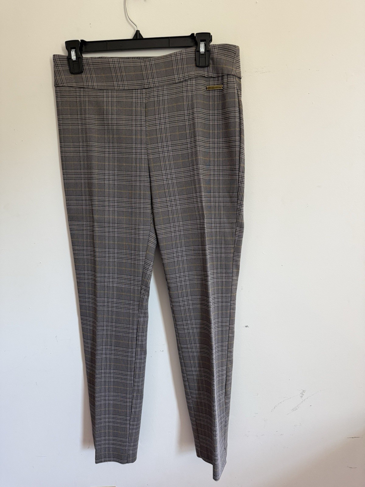 Counterparts Banded Waist Printed Pencil Cut Pull-on Rayon Pant Grey – Medium