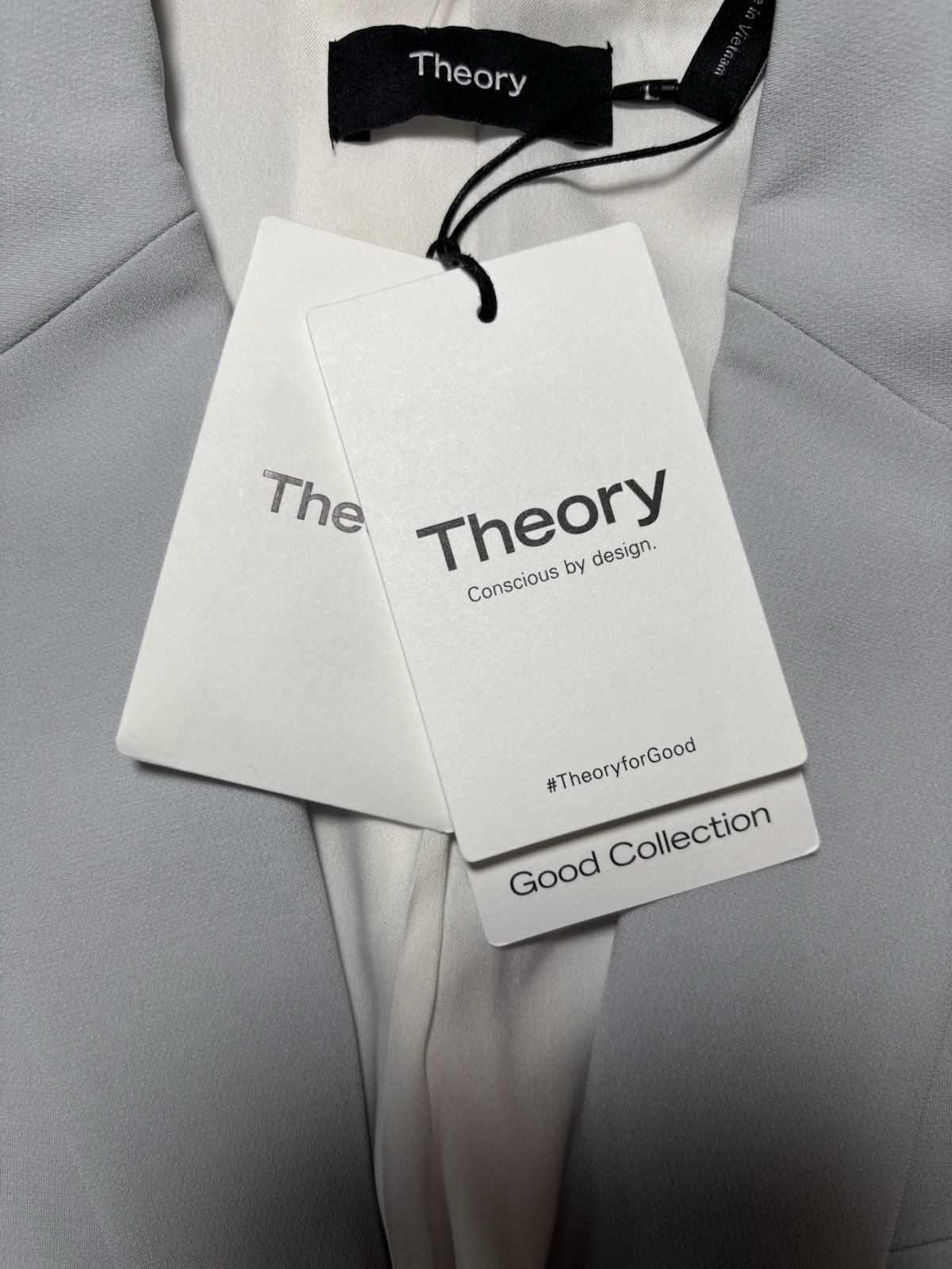 Theory Size 2 Staple Blazer B Pearl Blue Admiral Crepe Jacket Coat $495