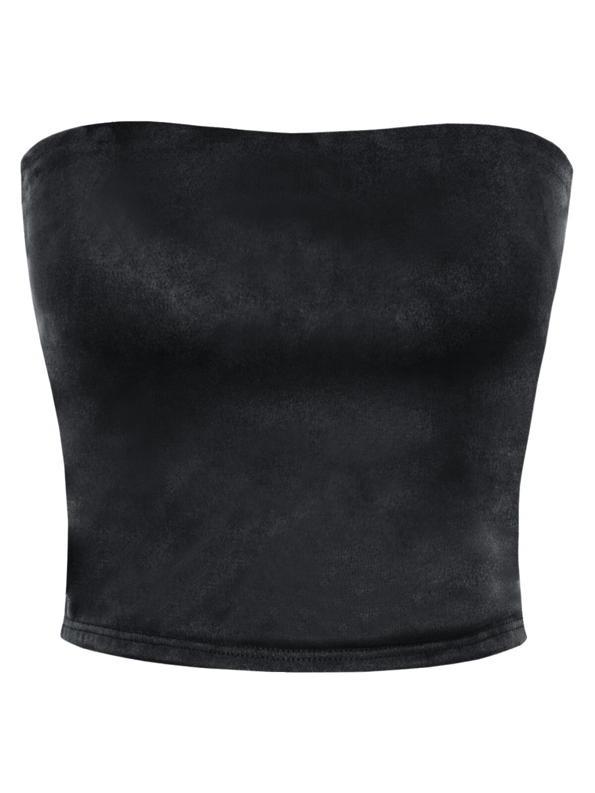 MixMatchy Causal Strapless Double layered Basic Faux Suede Sexy Tube Top