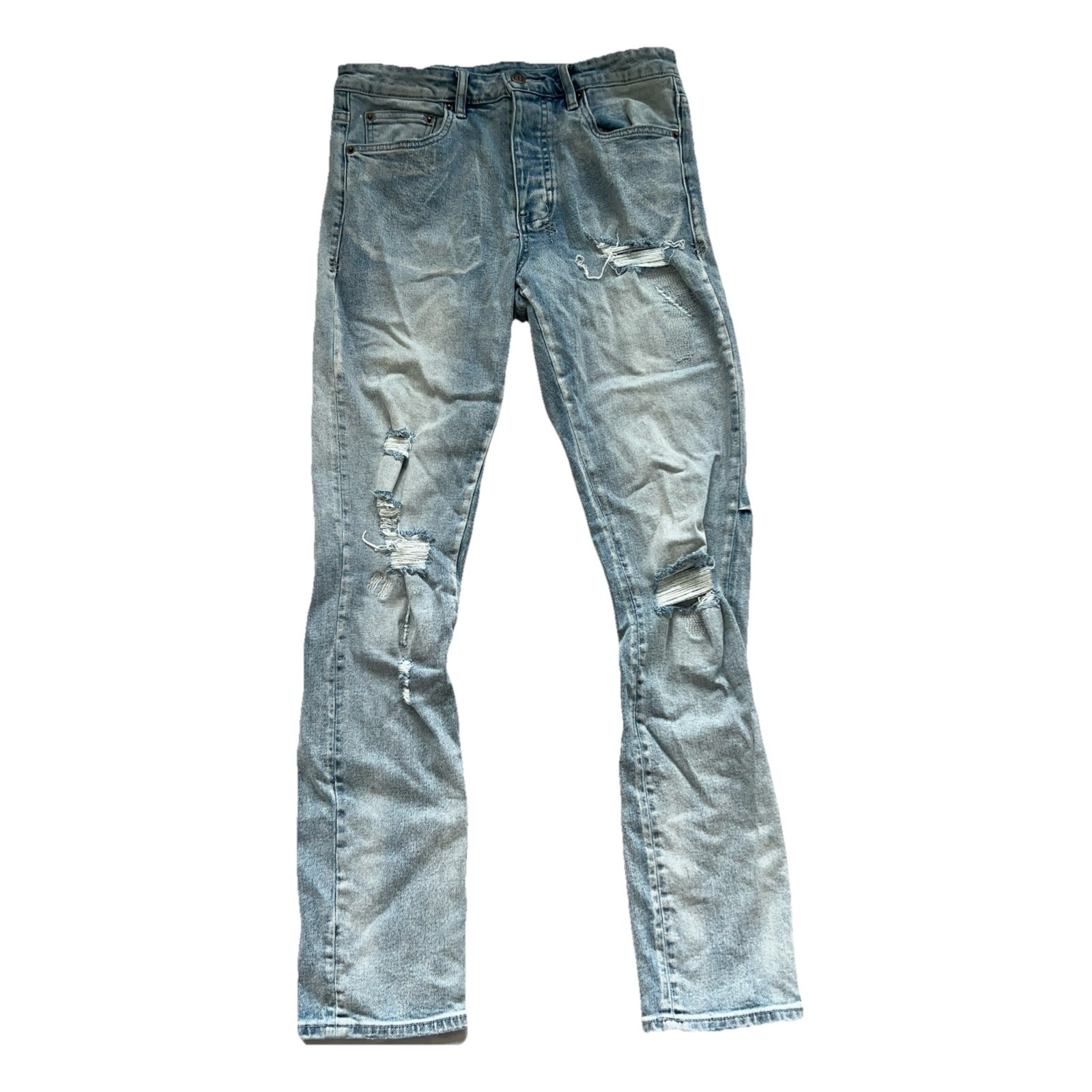 Ksubi Chitch Punk Blue Thrashed Men’s 32×32 Designer Jeans