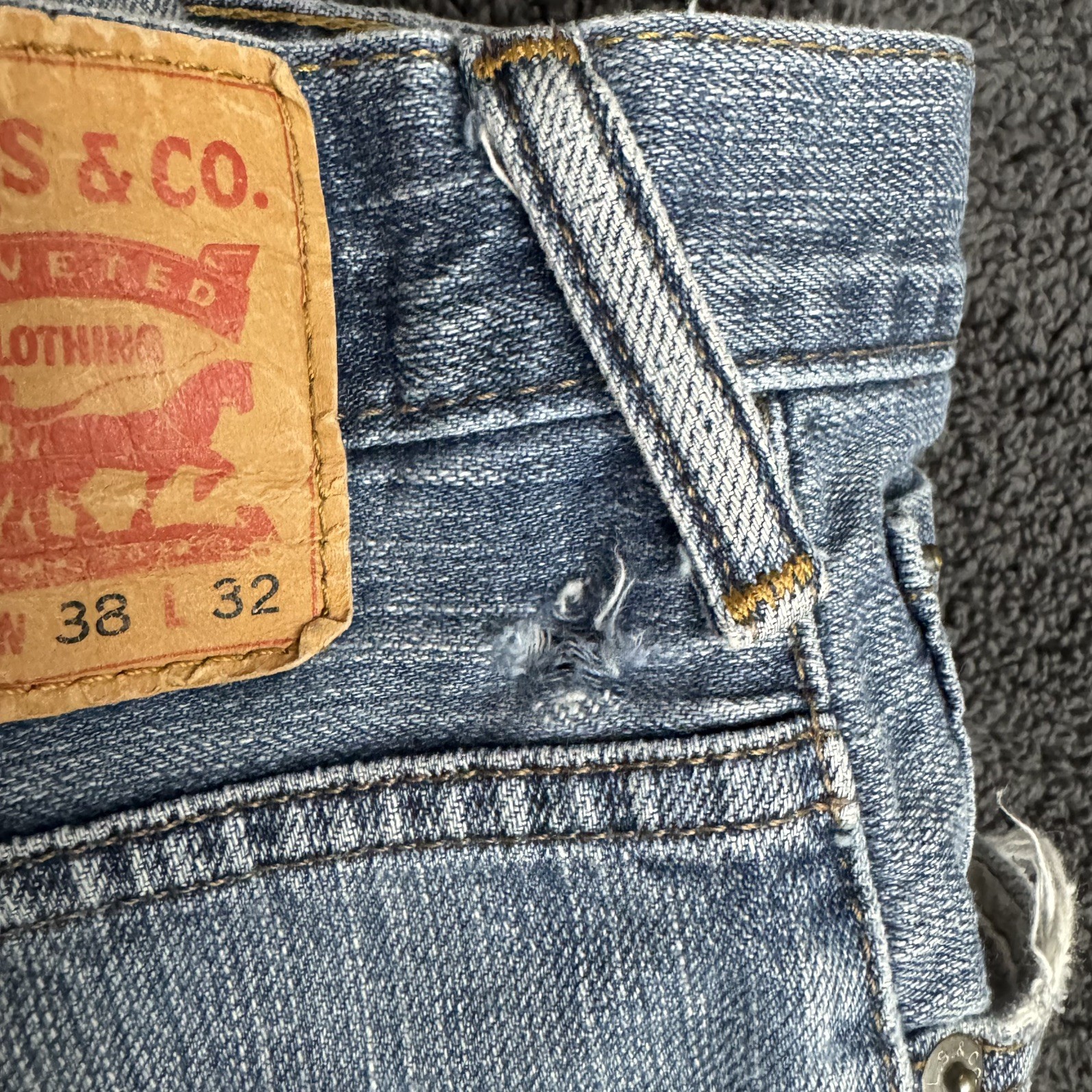 Lot of 3 Levi’s 569 Jeans Men’s 38×32 Loose Straight Denim Faded Distressed
