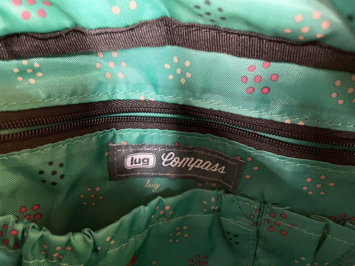 NWOT Lug Compass Floral Print Medium N/S Crossbody Bag
