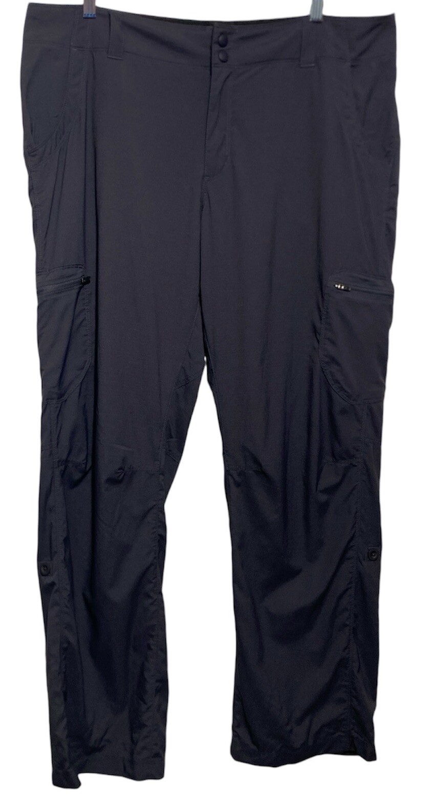 LL Bean Pants Women Size 18 Reg Vista Trekking Mid Rise Straight Leg Granite