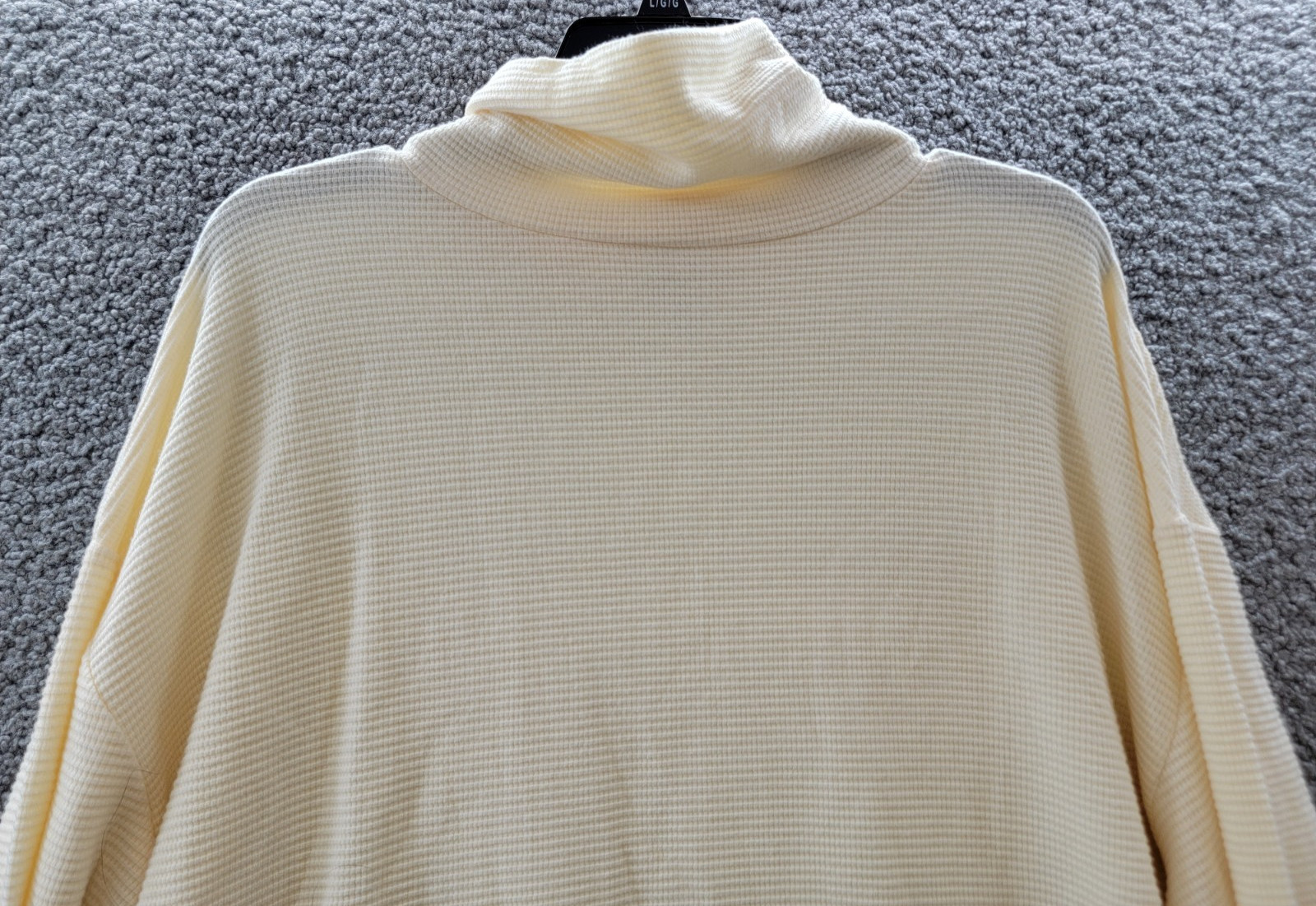 Three Dots Nova Relaxed Turtleneck Sweater Women’s XLarge Egret Pullover L/S