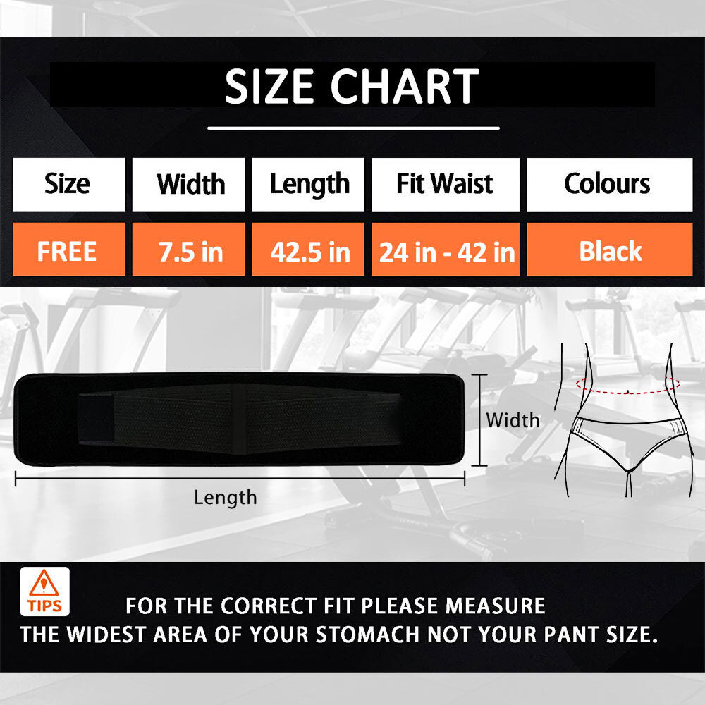 Men Waist Trimmer Belt Sweat Wrap Slimming Tummy Stomach Weight-Loss Fat Burner