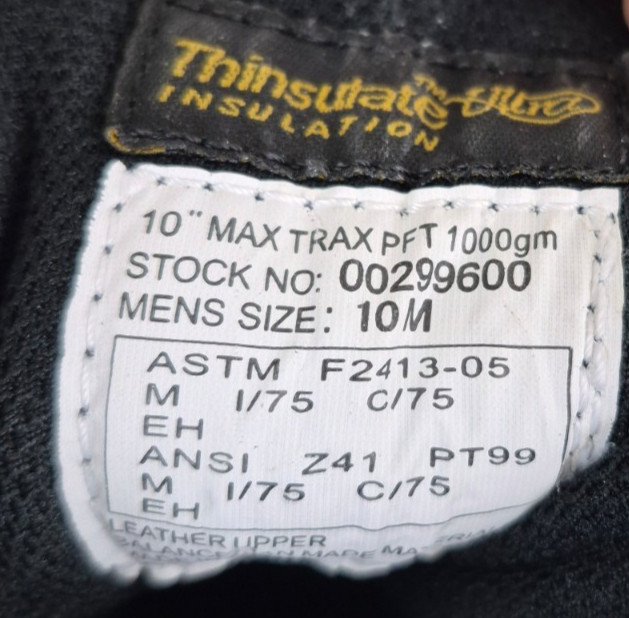 LaCrosse Max Trax 10″ Insulated Steel Toe Work Boots Mens 10M New