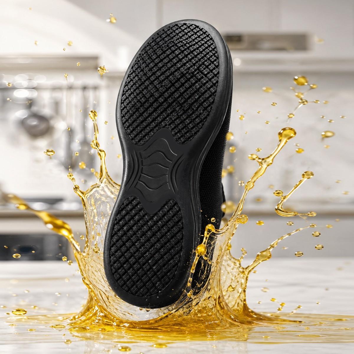 Comfortable Non-Slip Men’s Chef Kitchen Shoes Waterproof Oil Resistant Worker