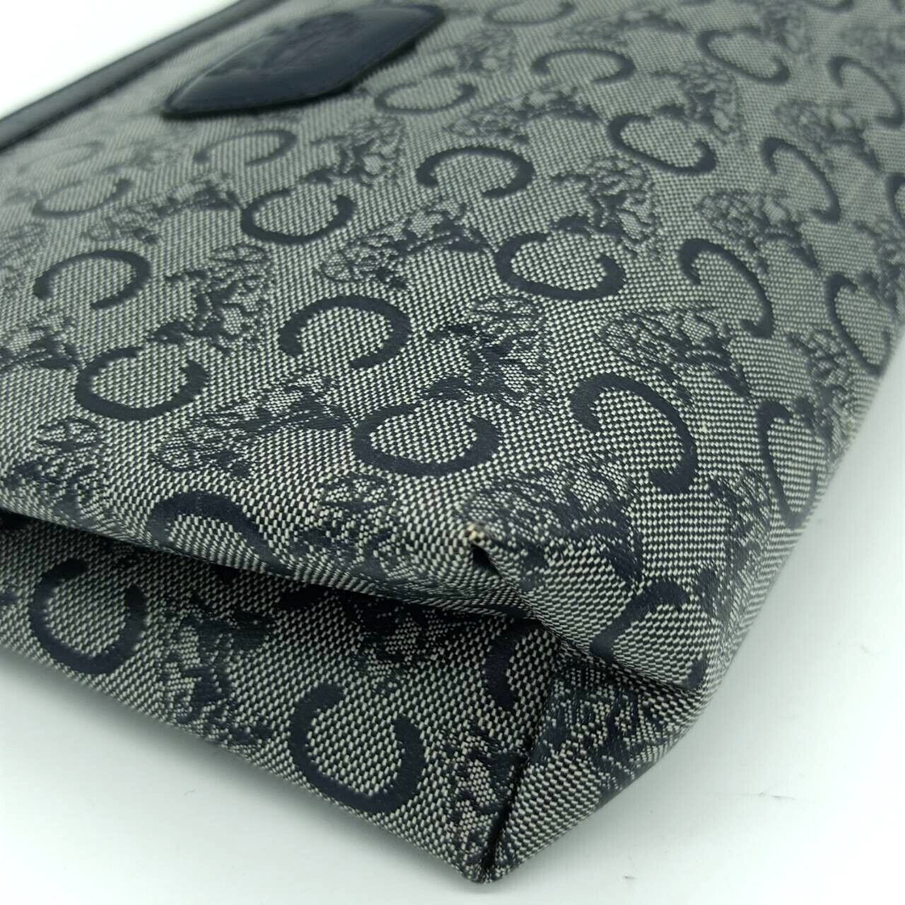 CELINE Clutch bag Hand Bag C Macadam Purse PVC W9in×H6.3in Rank AB