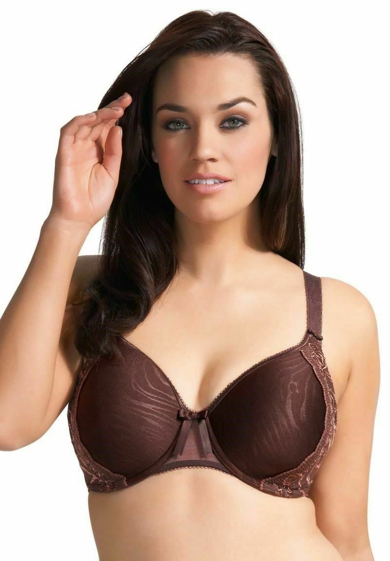 NEW Elomi Kenya Moulded Underwire Bandless Bra EL8130 Brown sz 36GG