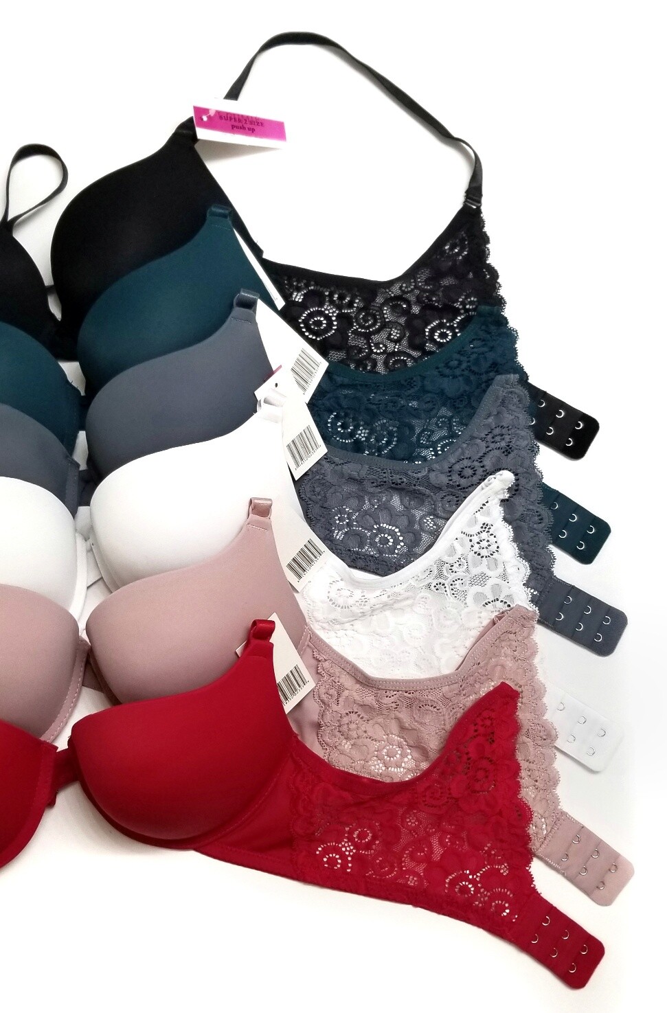 Extreme Ultimate Padding Power Lift Add 2 Cup Sizes Lace U Back Push Up Bra