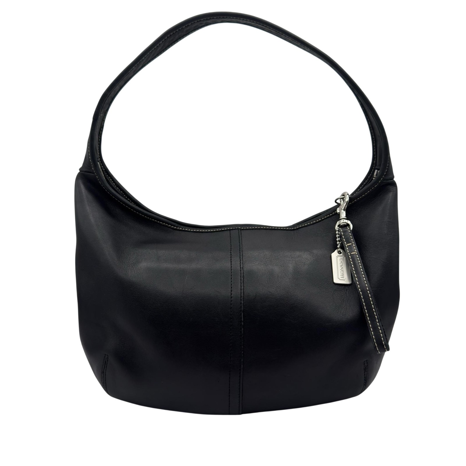 Vintage Coach Ergo 9219 Hobo Bag Black Leather Shoulder Purse Brown Interior Y2K