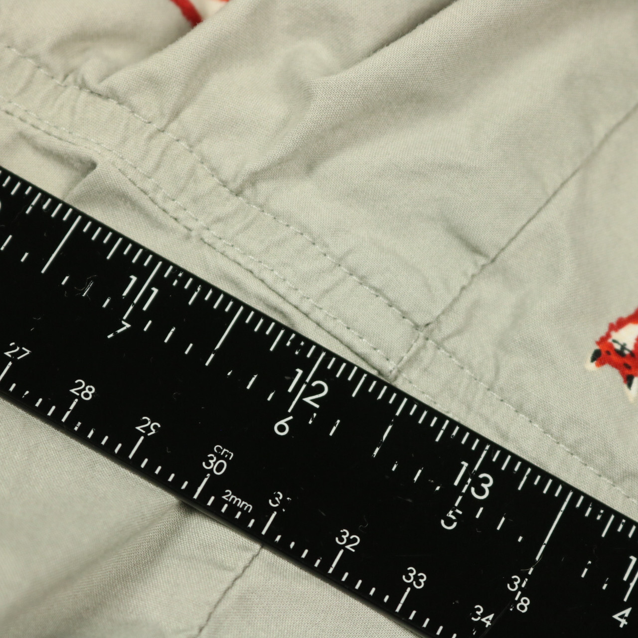 Lands End Foxes Pajama Pant Sleep Bottom Elastic Waist Button Fly Gray 2XL 44-46