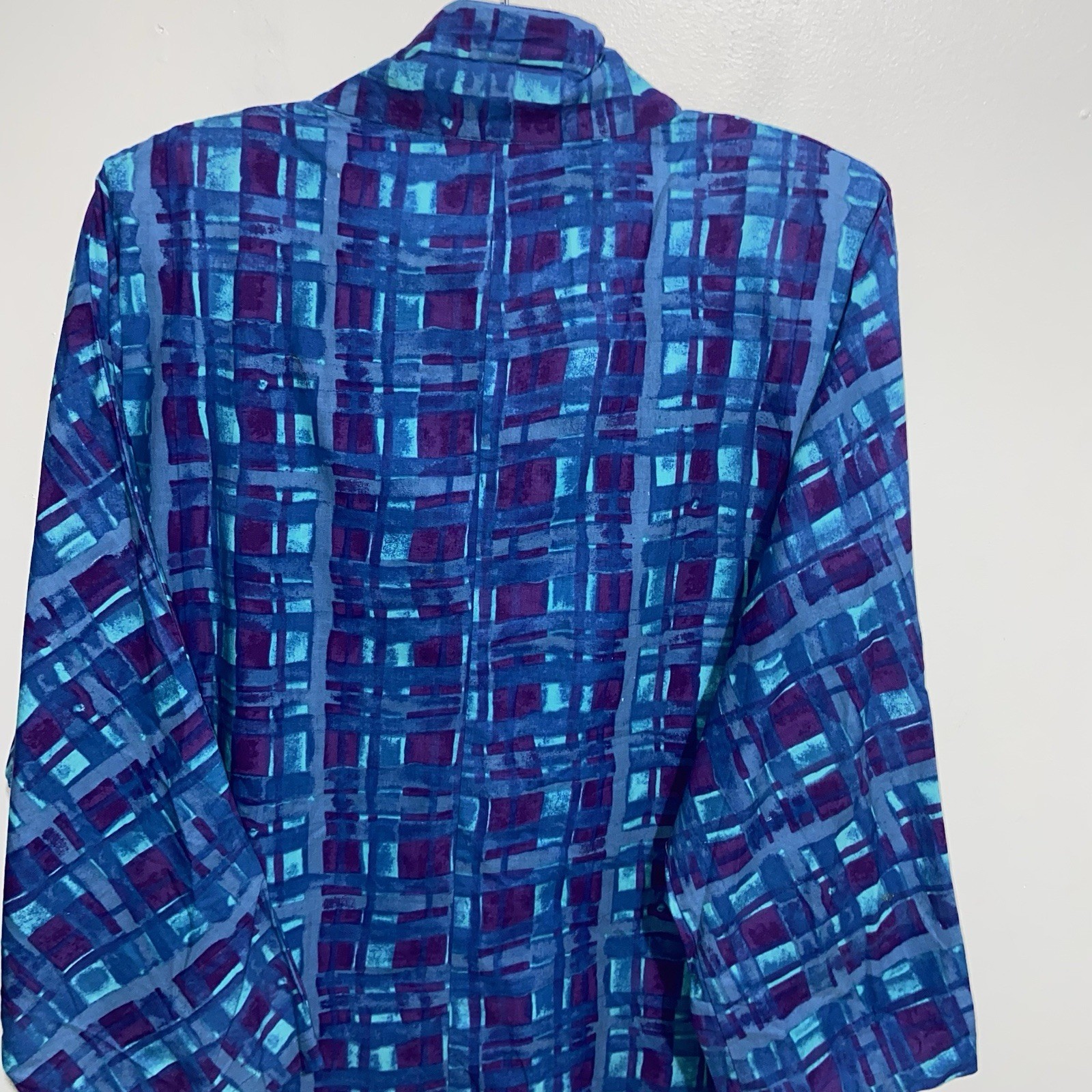 The Daily Planet Jacket Womens XL Vintage Artsy Boho Lagenlook Pockets Colorful