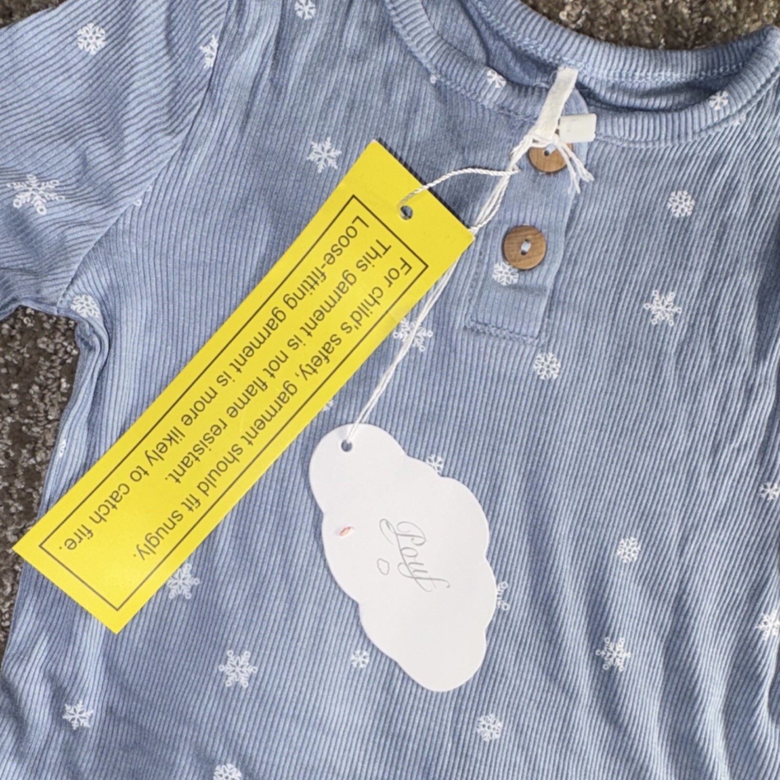Pouf Snowflake Blue Pajama Set Unisex Baby & Toddler 4T 95% Cotton 5% Spandex