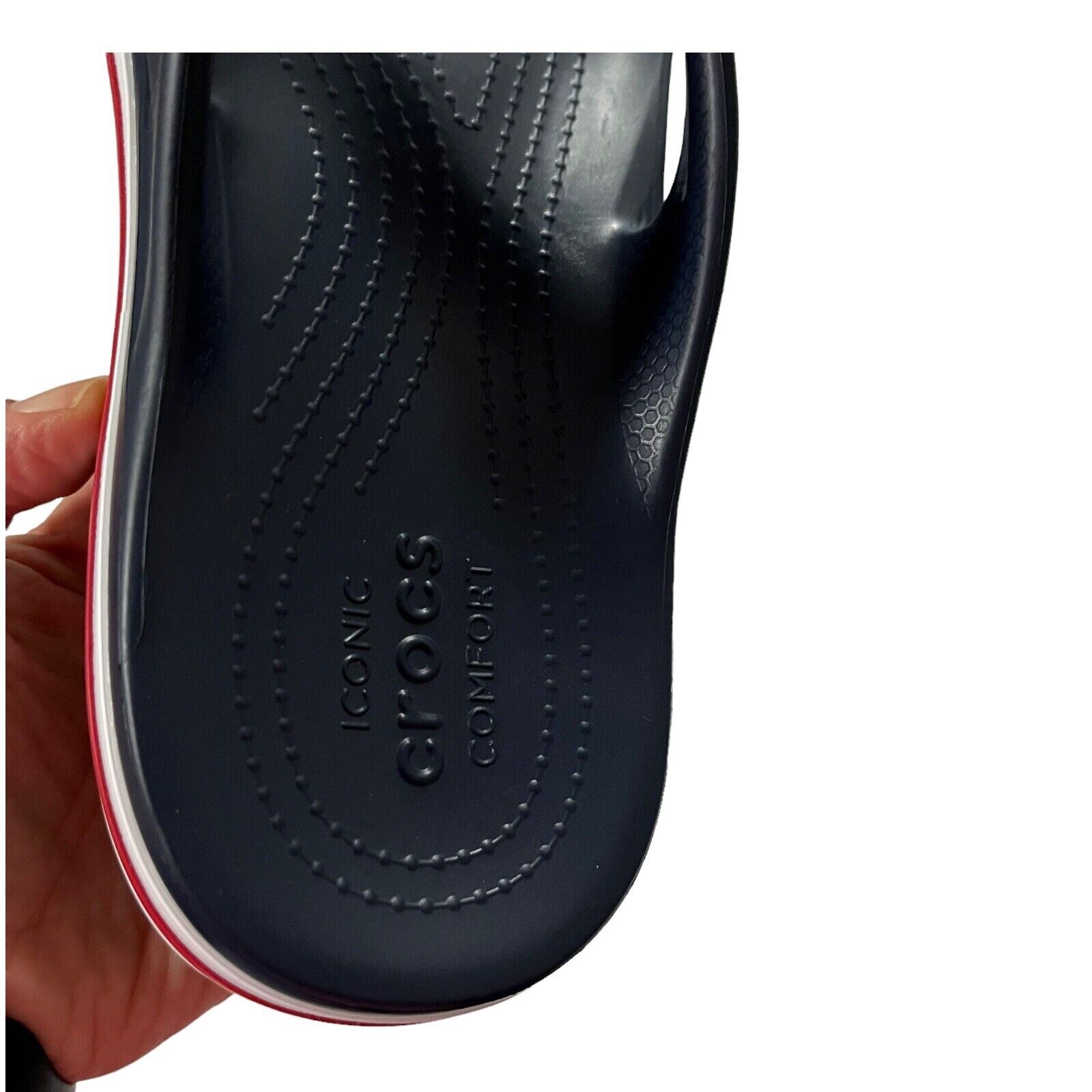 Crocs Bayaband Mens Flip Flop Sandal Sz 10 Navy Blue Water Friendly Lightweight